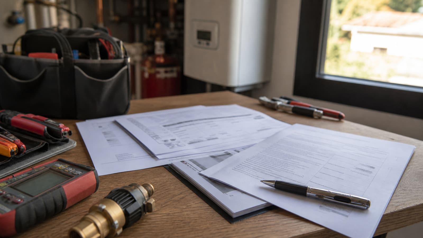 Illustration d'un contrat d'entretien simplifié