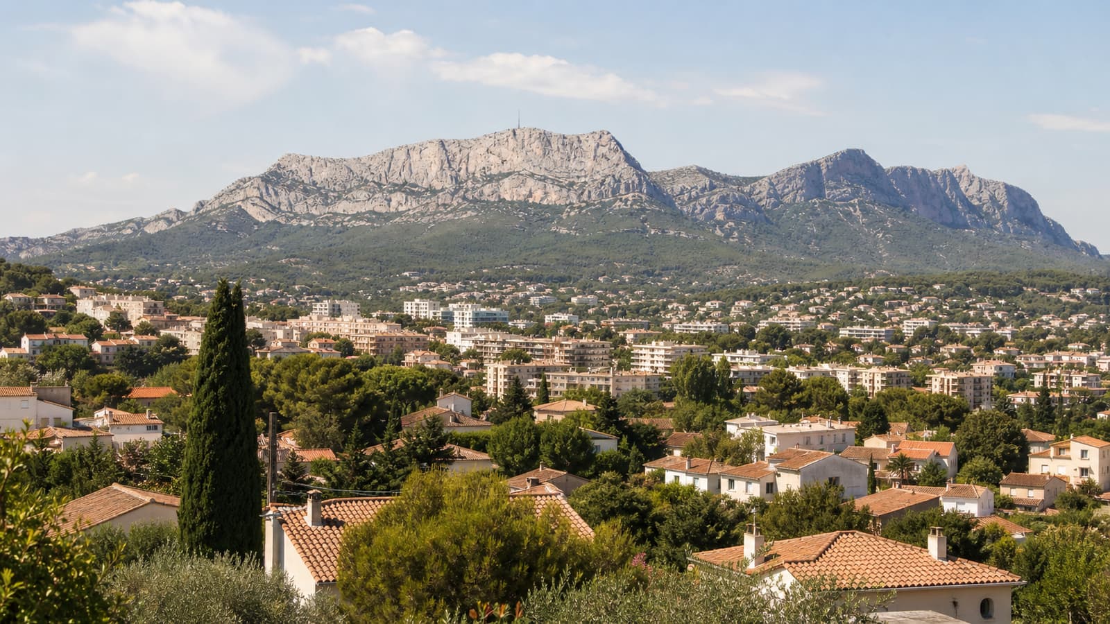 Vue de la ville de Aubagne