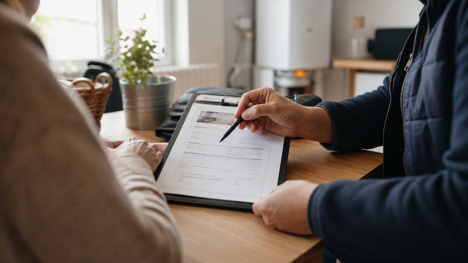 Illustration transparence tarifaire : document de devis remis avant réparation
