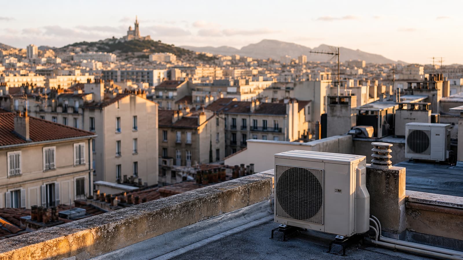 Technicien qui effectue un diagnostic sur une pompe à chaleur en panne