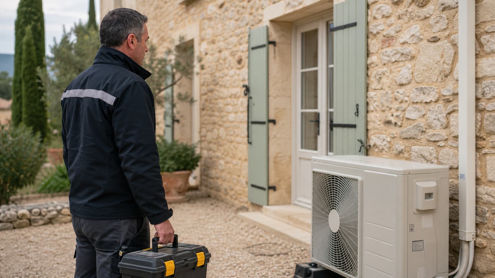 Cheminée provençale bien entretenue, conduit propre, foyer nettoyé